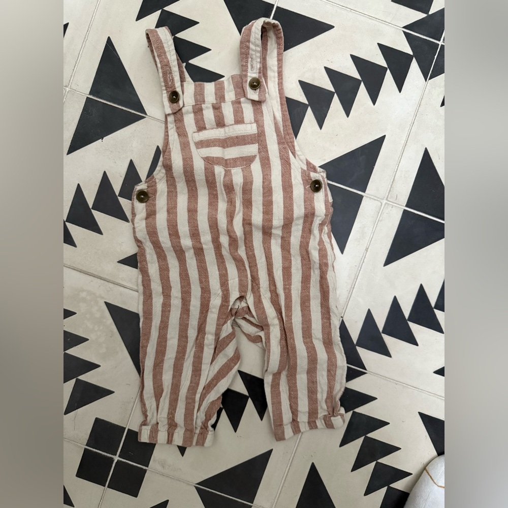 Rylee & Cru Striped Baby Overalls